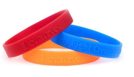 embossed silicone wristbands